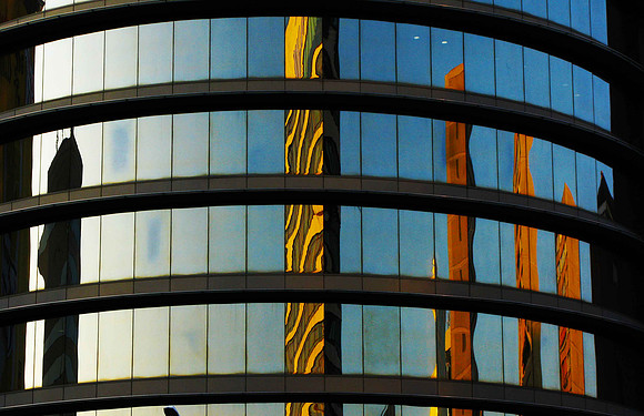 Window reflection in Santander Spain