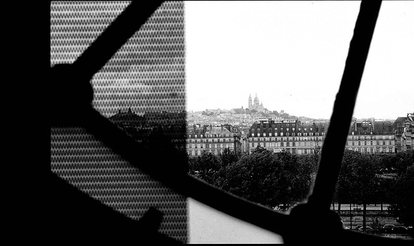 Musee D'Orsay window looking at Sacre Couer